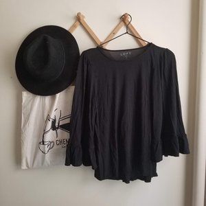 LOFT • 3/4 Ruffle Sleeve Tunic